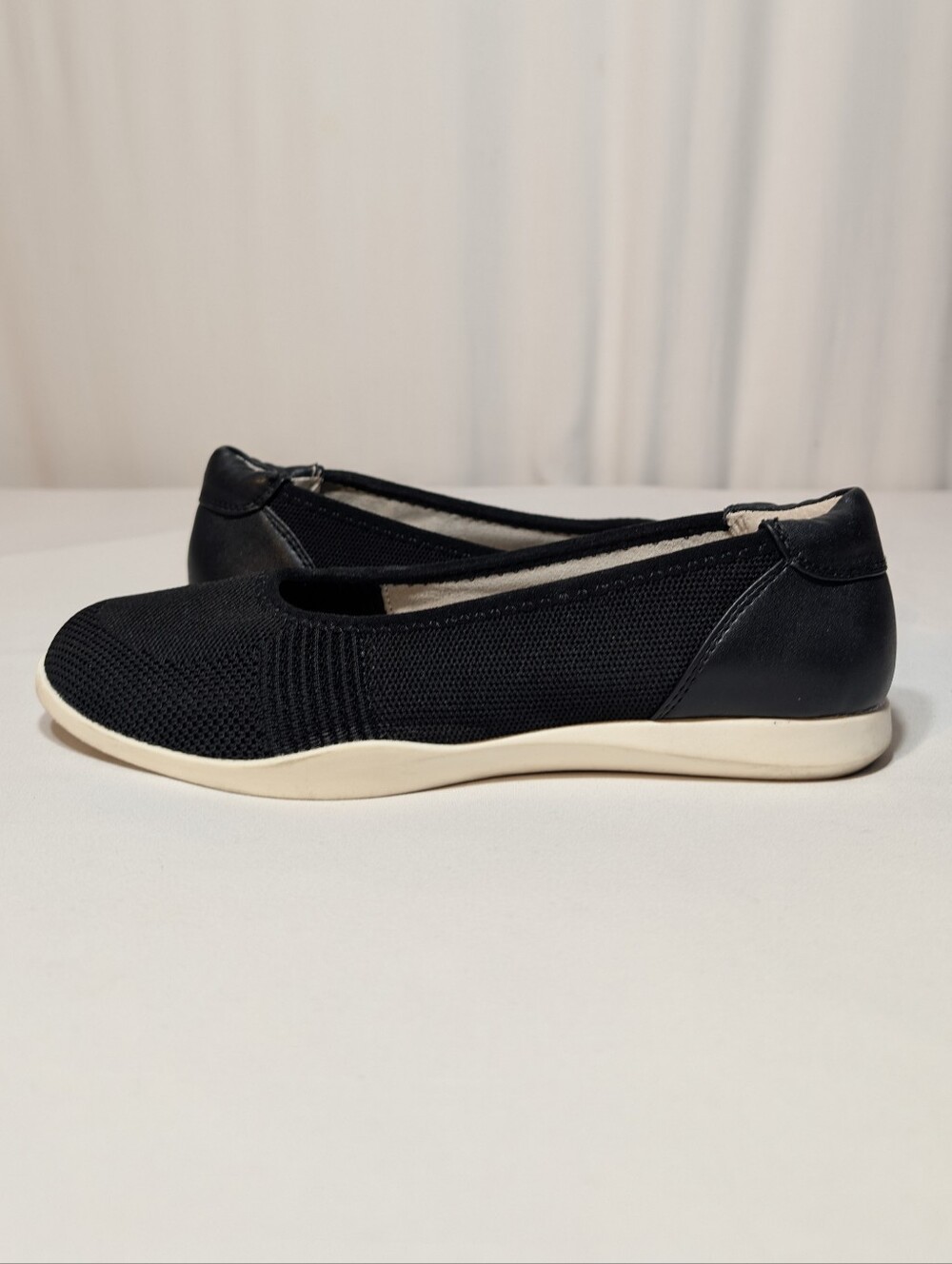 Cliffs White Mountain Pavlina Black Knit Ballet Flats Shoe Slip On Casual Simple